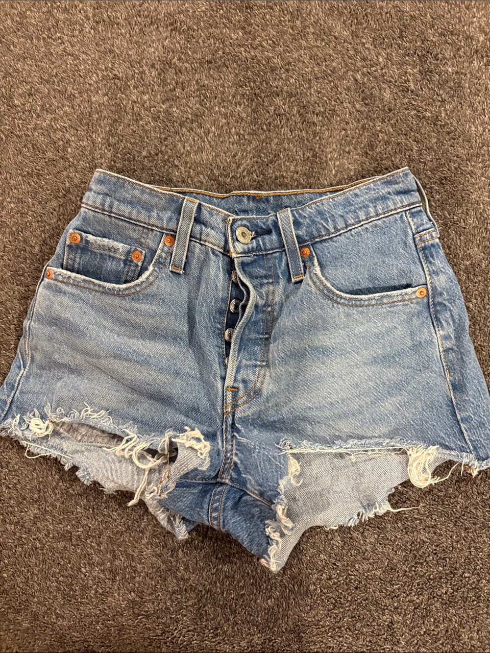 Levi's Light Blue 501 W24 Jean Shorts